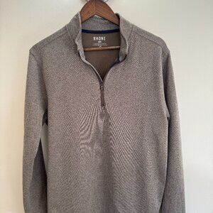 Rhone Commuter 1/4 Quarter Zip Long Sleeve - Men’s Size Large, Beige
